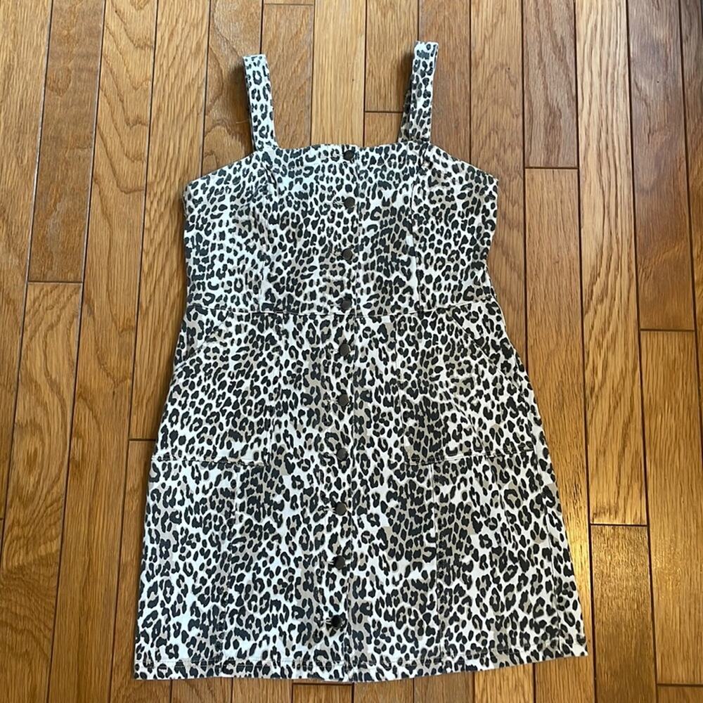 Thread & Supply Leopard Overall Dress Size Large